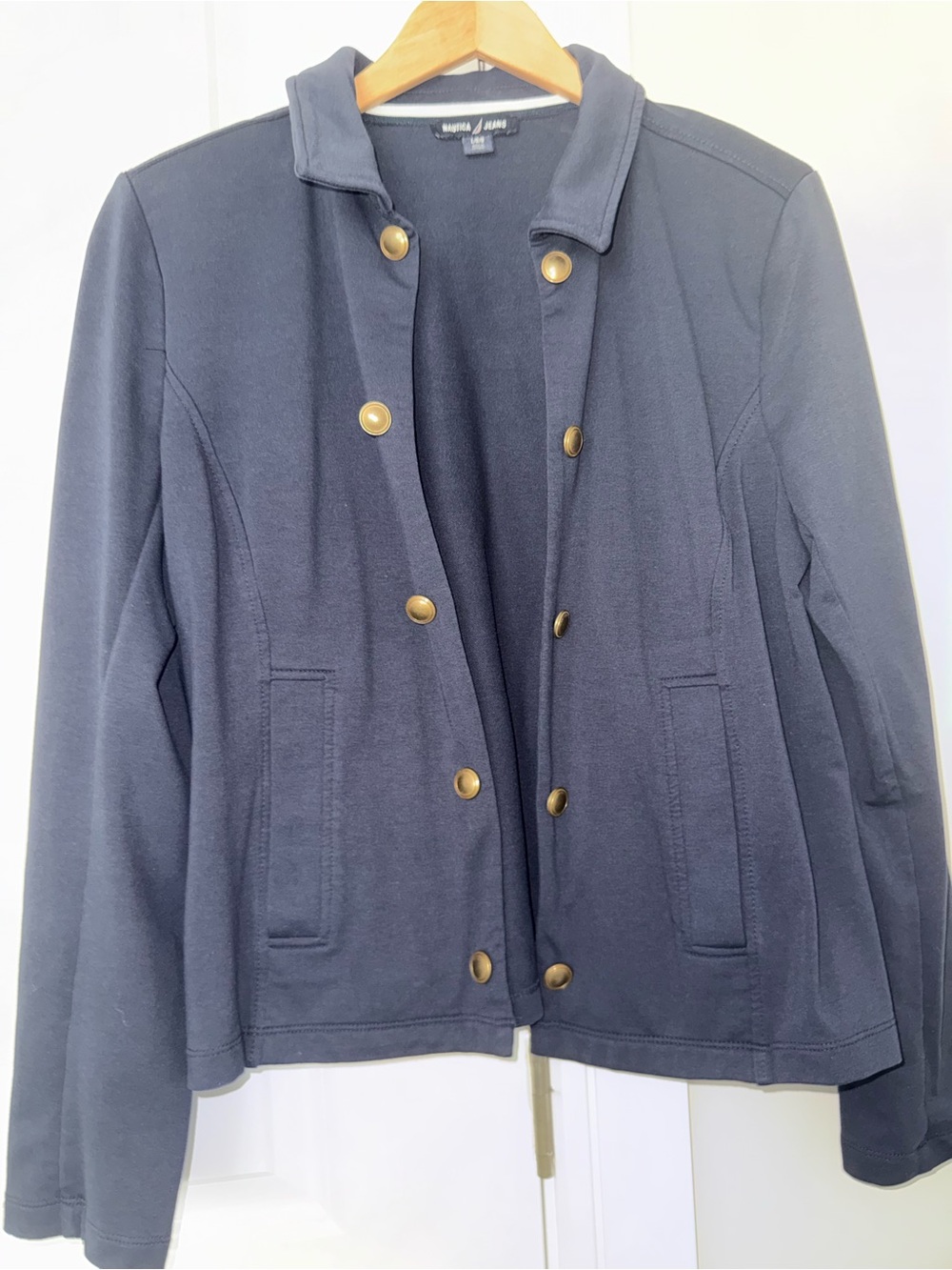 Nautica Jeans brand open Double-button Military-Inspired Jacket size Large